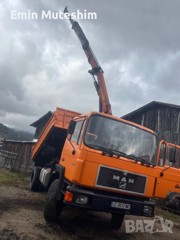 Man 17.232 4x4 самосвал с кран , снимка 7 - Камиони - 50562779