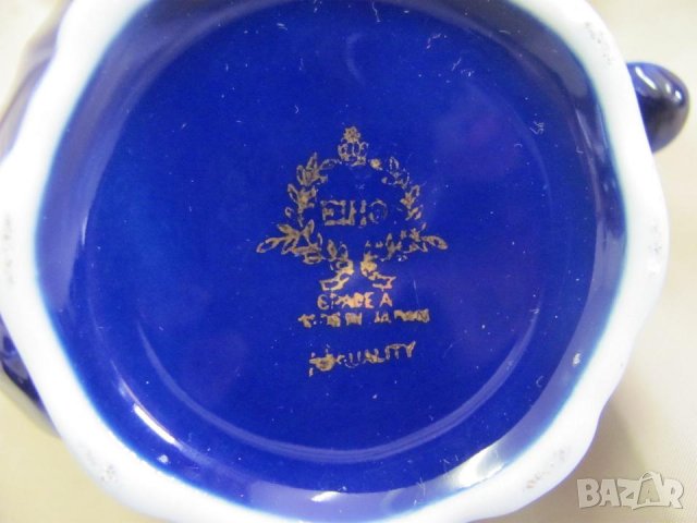 Порцеланов Чайник маркиран с позлата, снимка 4 - Антикварни и старинни предмети - 42267653
