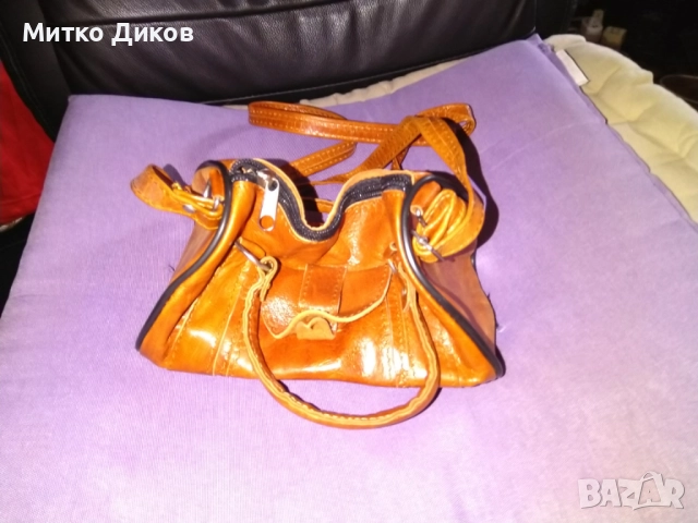 Чанта естествена кожа за момиче нова 19х 12х11см