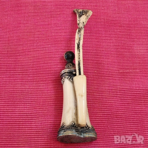 Стара еврейска мастилница от кост. , снимка 4 - Антикварни и старинни предмети - 52549706