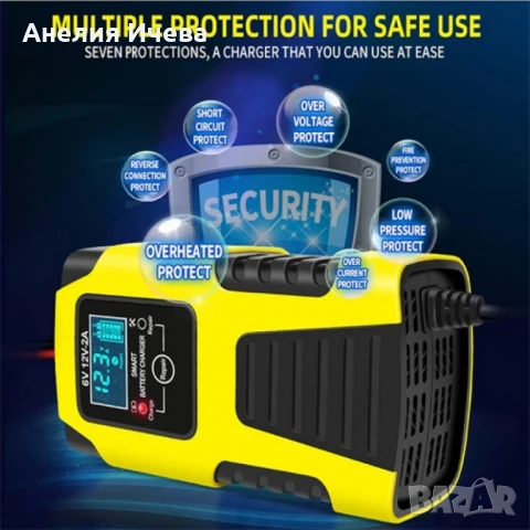 Умно зарядно устройство за акумулатор 6V/12V, снимка 6 - Аксесоари и консумативи - 50621215