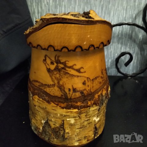 Дървена кана  ( халба ) за бира от бреза  разпродажба , снимка 2 - Антикварни и старинни предмети - 37953474