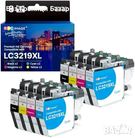 Нови 8 броя мастилници LC3219XL за Brother MFC-J5330DW J6930DW LC3217 мастило принтер печат тонер