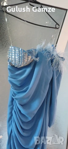 дамска дълга рокля в синьо , снимка 5 - Рокли - 51254807