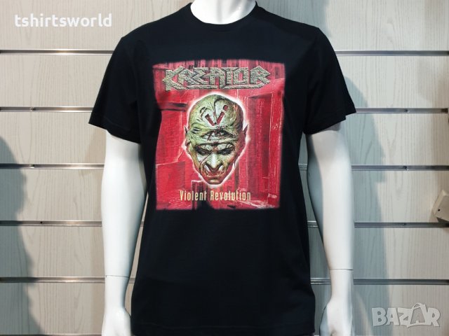 Нова мъжка тениска с дигитален печат на музикалната група Kreator (Криейтър)- Violent Revolution , снимка 9 - Тениски - 36869238
