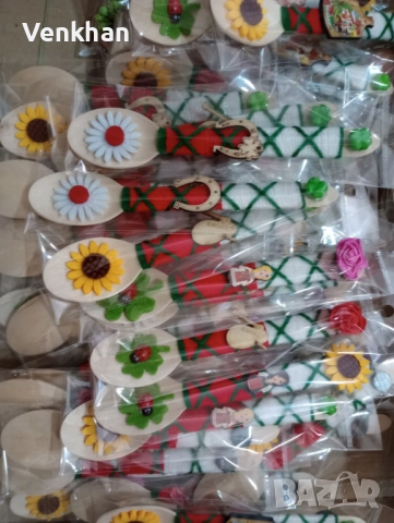 Дървени лъжици магнит с народни мотиви., снимка 2 - Декорация за дома - 52938849