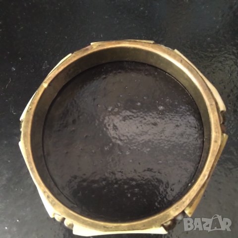 Стара гривна месинг и слонова кост НАМАЛЕНА , снимка 2 - Гривни - 38262593