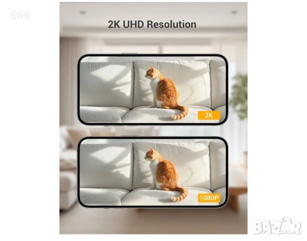 Камера за видеонаблюдение BoyKeep 2K вътрешна, Wi-Fi 360, нощно виждане, детектор на движение, снимка 3 - Друга електроника - 53983044