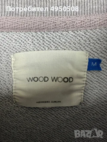 Суитшърт „Wood Wood“ с голямо лого, размер M, снимка 3 - Суичъри - 56168895