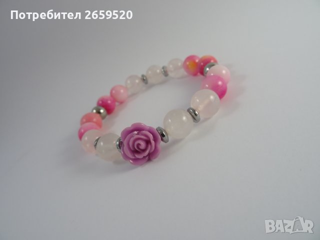 Дамска гривна от естествени камъни, снимка 3 - Гривни - 39576415