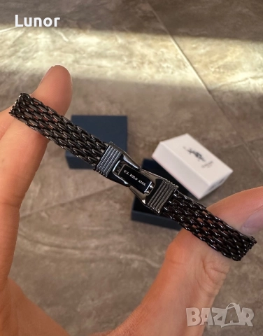 Оригинална гривна U.S. Polo Assn. – неръждаема стомана (черна)