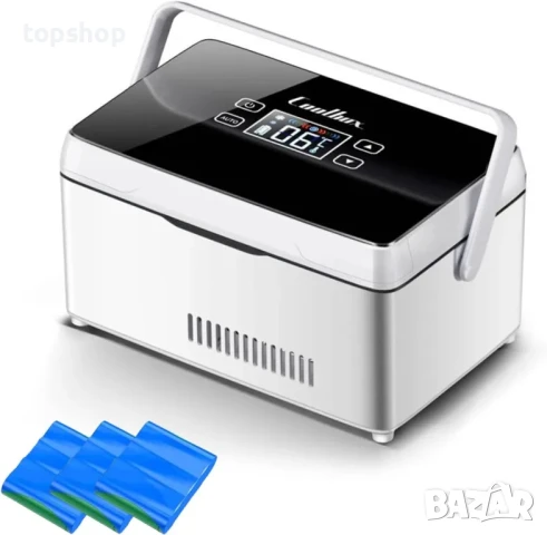 НОВ Преносим хладилник за лекарства, 3 батерии, CoolBox, инсулин, медицинска хладилна чанта