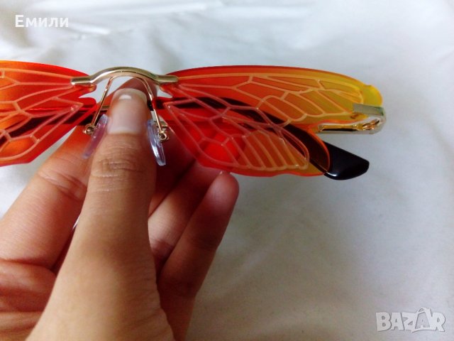 Слънчеви очила криле на пеперуда с градиент ефект, снимка 4 - Слънчеви и диоптрични очила - 35108263
