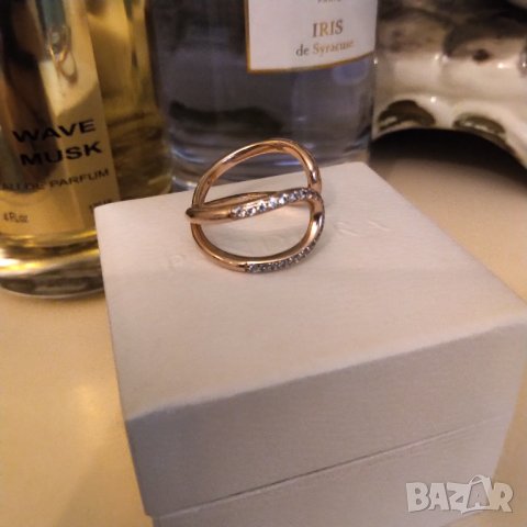 Пандора оригинален сребърен пръстен с  розова позлата , снимка 8 - Пръстени - 37188684