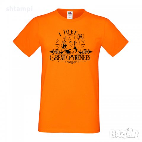 Мъжка тениска I Love My Great Pyrenees Dog,Куче, животно,подарък,изненада, снимка 7 - Тениски - 36934273