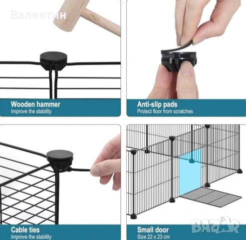 Метална преграда за домашни любимци , снимка 6 - За гризачи - 53106472