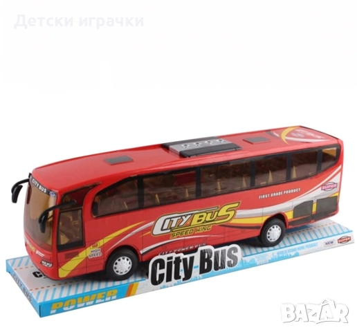 Градски автобус 54см, червен модел, снимка 2 - Коли, камиони, мотори, писти - 52632874