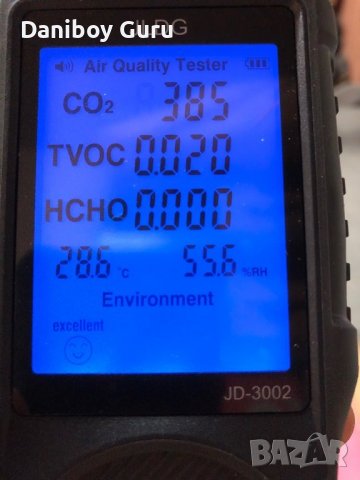 JD-3002 Тестер за качество на въздуха CO2 TVOC HCHO Асистент за наблюдение на температура и влажност, снимка 7 - Друга електроника - 37266898
