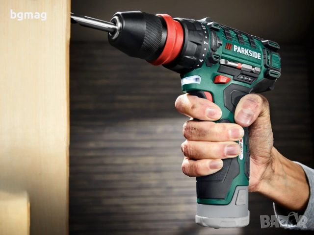 PARKSIDE акумулаторен винтоверт PBSA 12 D4,сменяем патронник,комплект със свредла и битове, снимка 9 - Винтоверти - 53126753