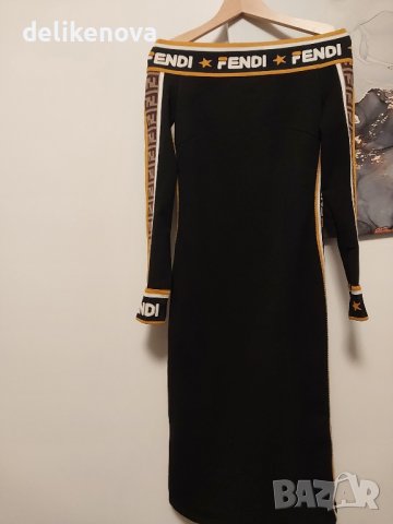 FENDI. Original. Size S Прекрасна рокля, снимка 6 - Рокли - 42518996