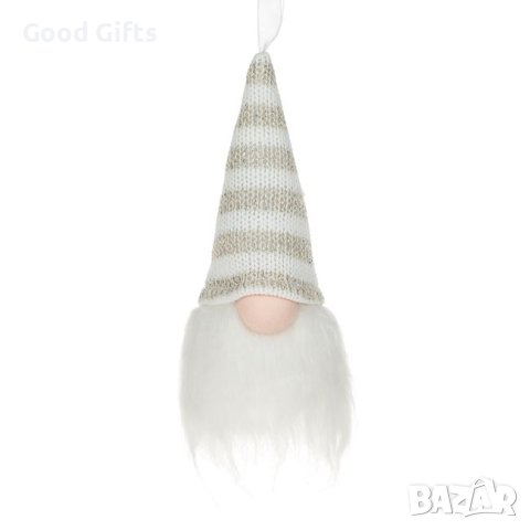 LED Светещ коледен гном с шапка и бяла брада, 15см, снимка 2 - Декорация за дома - 42697590