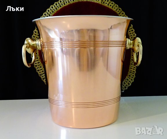 Френска медна шампаниера 1 кг.,5 литра. , снимка 4 - Антикварни и старинни предмети - 36774028