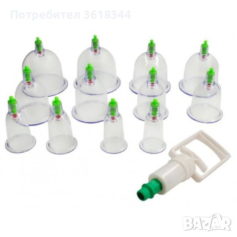 Вакуумни вендузи с помпа – 12 броя, снимка 3 - Козметични уреди - 42169456