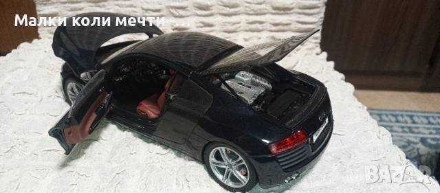 Метална кола Audi R8 ,1:18 , Kyosho, снимка 5 - Колекции - 53290315