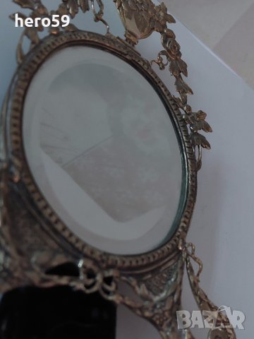 Сребърно настолно огледало (сребро 800), снимка 3 - Други - 39474413