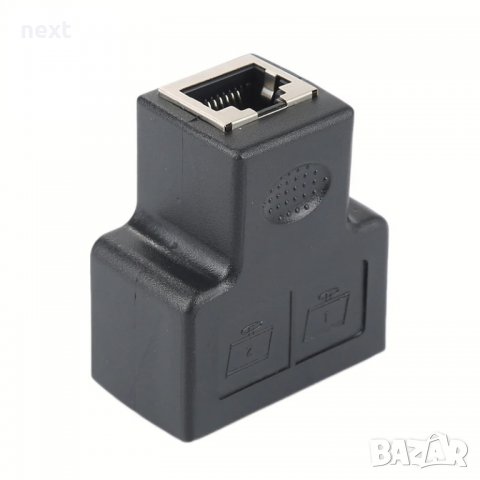 Мрежов LAN сплитер, RJ45 удвоител - 2 броя, снимка 6 - Мрежови адаптери - 31219251