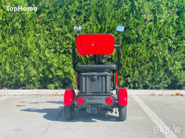  Електрическа Tриместна Tриколка X1 1500W - Червена , снимка 5 - Мотоциклети и мототехника - 42278185