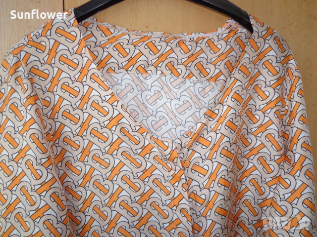ОРИГИНАЛНА копринена риза /блуза BURBERRY от 100% коприна, снимка 5 - Ризи - 51722085