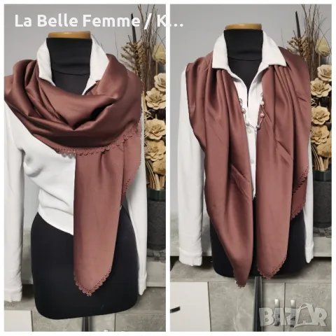 Дамски шалове от пашмина, снимка 16 - Шалове - 47561622