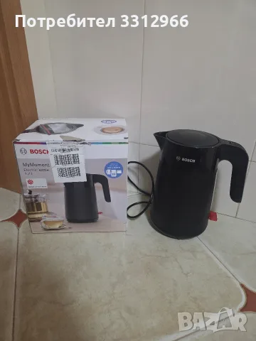 Електрическата кана за вода Bosch MyMoment TWK2M163 (1,7 литра, 2400 W) в черен цвят , снимка 3 - Кани - 56140529