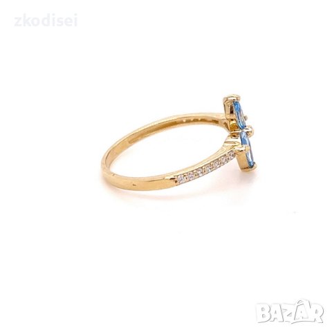 Златен дамски пръстен 1,72гр. размер:56 14кр. проба:585 модел:21869-4, снимка 2 - Пръстени - 44167631