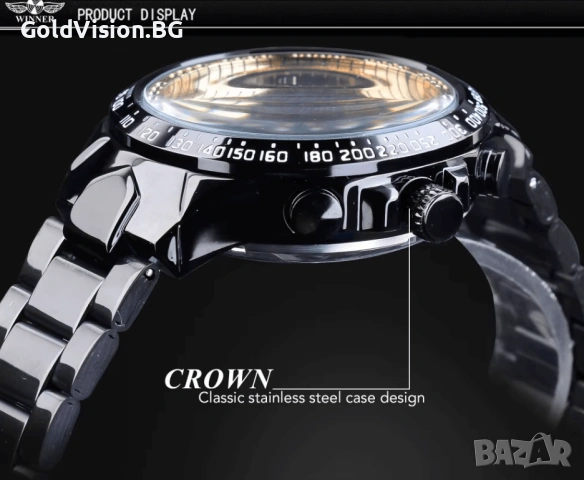 Автоматичен мъжки часовник – WINNER + ПОДАРЪК, снимка 5 - Мъжки - 53179331