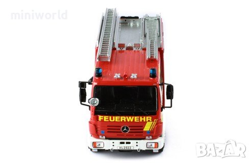 Mercedes-Benz LF 16/12 Ziegler Hannove пожарна 1995 - мащаб 1:43 на IXO нов в PVC дисплей-кейс, снимка 8 - Колекции - 44381465