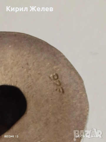 Сребърен пръстен с инкрустиран вкаменен корал филигранна изработка уникален 51824, снимка 7 - Пръстени - 52987229