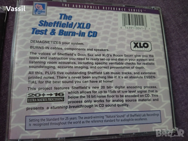 Sheffield XLO Test and Burn-In CD made in USA тестов компакт диск audiophile, снимка 6 - CD дискове - 47066665