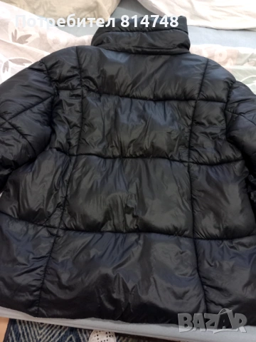 Дамско черно топло яке L размер, снимка 3 - Якета - 53992363