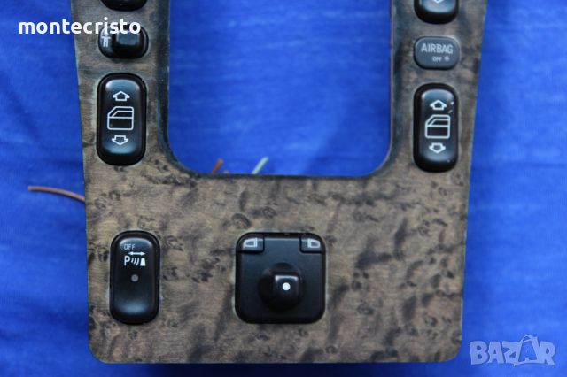 Махагон управление стъкла огледало Mercedes W210 E-class (1999-2002г.) ел.стъкла ел.огледала панел, снимка 4 - Части - 36561762