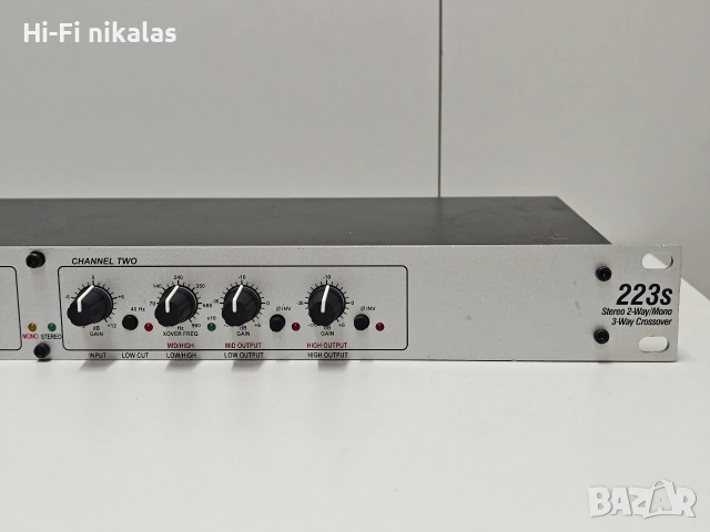 професионален стерео кросоувър DBX 223s, снимка 3 - Ресийвъри, усилватели, смесителни пултове - 54132424