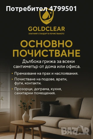 Професионално почистване в Пловдив | Домове и обекти | GoldClear, снимка 2 - Други услуги - 54222514