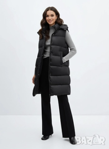 MANGO Дамска дълга грейка / дълъг елек, снимка 2 - Елеци - 51904198