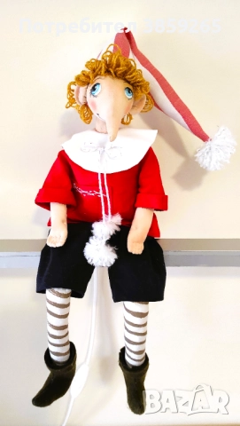 Кукла Пинокио. Ръчна изработка. , снимка 2 - Кукли - 52420931