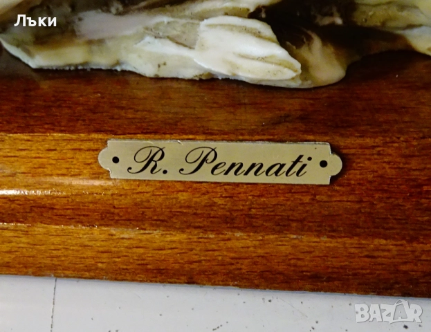 Порцеланова статуетка Бухал,Сова,Capodimonte от R.Pennati. , снимка 8 - Статуетки - 52900223