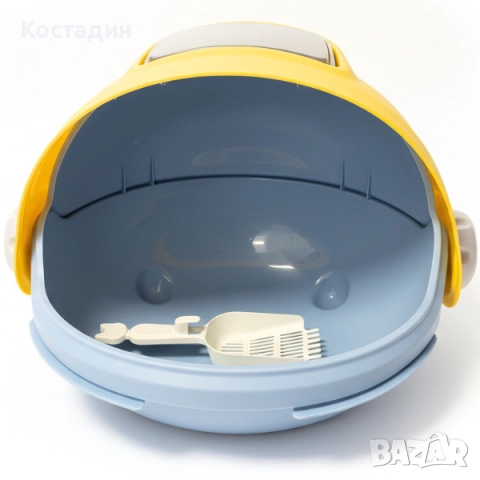 Закрита/Затворена Котешка Тоалетна - 55.4см/49см/41.7см - Жълта разцветка - Pet-Interest, снимка 4 - За котки - 52704007