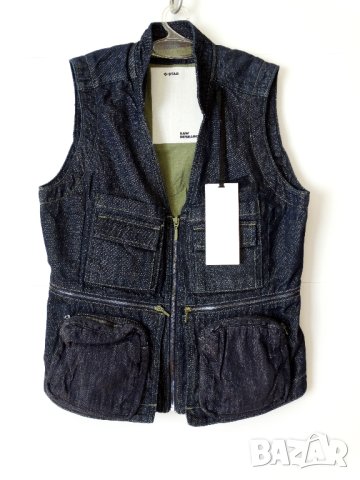 Нов G-Star Research by Aitor Throup GSRR HITO WAISTCOAT Color Rinsed Дамски Елек Размер М, снимка 6 - Якета - 42571104