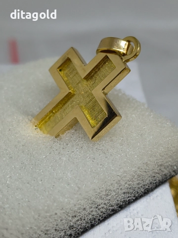 Златен 18К медальон кръст 8.45 гр 18К , снимка 4 - Колиета, медальони, синджири - 52773733