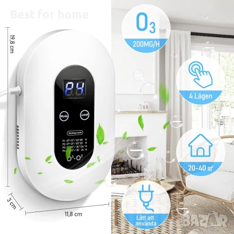 Озонов генератор, пречиствател на въздух, йонизатор от  ICARE, снимка 3 - Овлажнители и пречистватели за въздух - 51040367